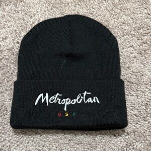 Metropolitan USA Black Knit Hat